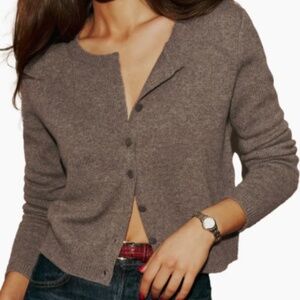 Reformation Clara Cashmere Crew Cardigan